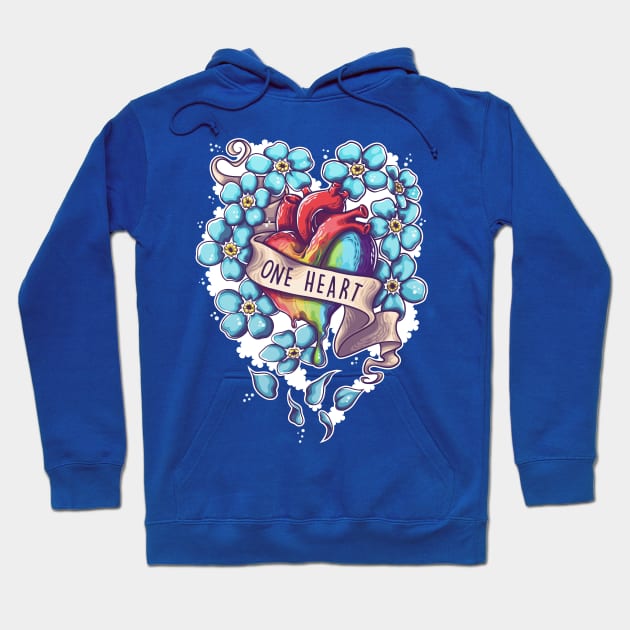 One Heart Hoodie by GillesBone